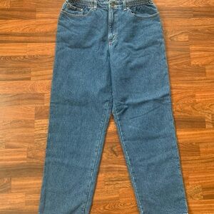 L.L.Bean Original Fit Relaxed Jeans Women’s 16 Plaid Cotton Shell Lined RN 71341
